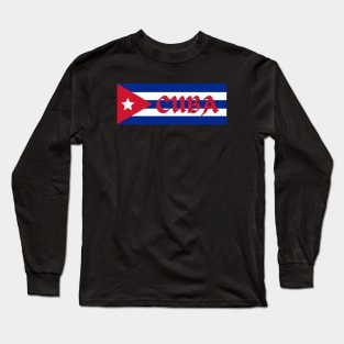 Cuba in Cuban Flag Long Sleeve T-Shirt